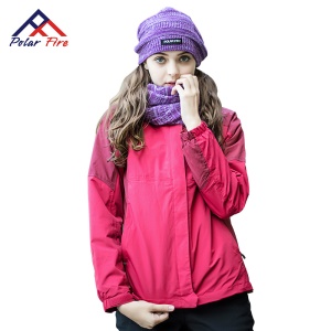 户外冲锋衣女三合一两件套加绒加厚外套防风防水滑雪登山服